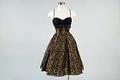 Image of Black and gold cocktail dress, 1950s